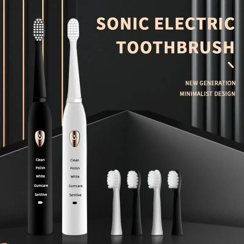 Rechargeable Toothbrush 5-gear Mode - IPX7 Waterproof Ultrasonic Soft Hair Toothbrush